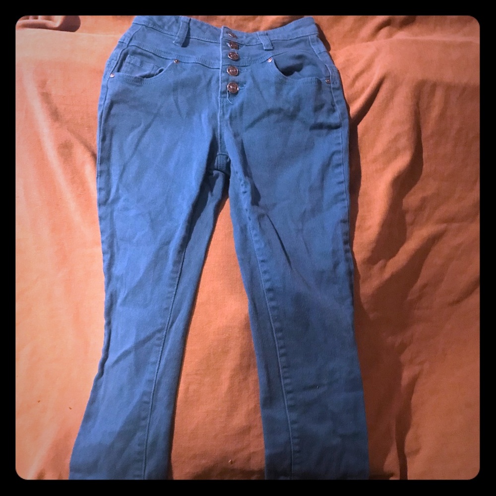 Delia’s teal blue Jeans size .5 juniors